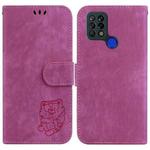 For Tecno Pova 4G / LD7 Little Tiger Embossed Leather Phone Case(Rose Red)