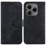 For Tecno Spark 20 Pro Little Tiger Embossed Leather Phone Case(Black)