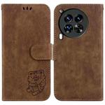 For Tecno Camon 30 Premier 5G Little Tiger Embossed Leather Phone Case(Brown)