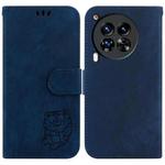 For Tecno Camon 30 Premier 5G Little Tiger Embossed Leather Phone Case(Dark Blue)