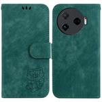 For Tecno Camon 30 Pro Little Tiger Embossed Leather Phone Case(Green)