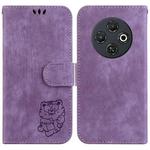 For Tecno Spark 30C Little Tiger Embossed Leather Phone Case(Purple)