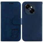 For Tecno Spark Go 1 / Pop 9 Pro Little Tiger Embossed Leather Phone Case(Dark Blue)