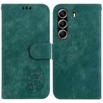 For Tecno Camon 40 Pro 4G Little Tiger Embossed Leather Phone Case(Green)