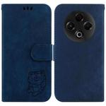 For Tecno Spark 30 4G Little Tiger Embossed Leather Phone Case(Dark Blue)