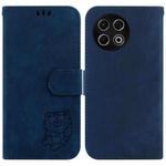 For Tecno Spark 30 Pro Little Tiger Embossed Leather Phone Case(Dark Blue)