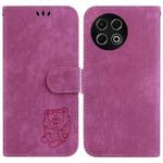 For Tecno Spark 30 Pro Little Tiger Embossed Leather Phone Case(Rose Red)