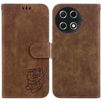 For Tecno Camon 30S / Camon 30S Pro Little Tiger Embossed Leather Phone Case(Brown)