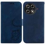 For Tecno Camon 30S / Camon 30S Pro Little Tiger Embossed Leather Phone Case(Dark Blue)