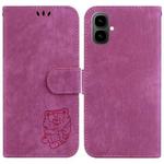 For Tecno Pop 10 / Spark Go 2 4G Little Tiger Embossed Leather Phone Case(Rose Red)