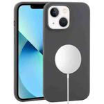 For iPhone 13 mini Liquid Silicone Full Coverage MagSafe Phone Case(Midnight Black)