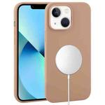 For iPhone 13 Liquid Silicone Full Coverage MagSafe Phone Case(Brown)