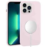 For iPhone 13 Pro Max Liquid Silicone Full Coverage MagSafe Phone Case(Light Pink)