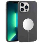 For iPhone 13 Pro Max Liquid Silicone Full Coverage MagSafe Phone Case(Midnight Black)