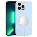 For iPhone 13 Pro Max Liquid Silicone Full Coverage MagSafe Phone Case(Sierra Blue)