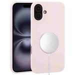 For iPhone 16 Plus Liquid Silicone Full Coverage MagSafe Phone Case(Light Pink)