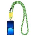 Dopamine Color Double Buckle Twist Rope Long Lanyard(Green Yellow Black)