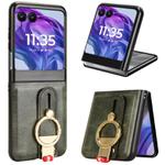 For Motorola Razr 60 Wristband Leather Back Phone Case(Green)