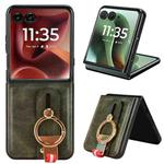 For Motorola Razr 60 Ultra Wristband Leather Back Phone Case(Green)