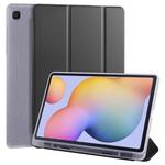 For Samsung Galaxy Tab S6 Lite P610 3-folding Horizontal Flip PU Leather + Shockproof TPU Case with Holder & Pen Slot(Black)