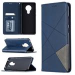 For Nokia 5.3 Rhombus Texture Horizontal Flip Magnetic Leather Case with Holder & Card Slots & Wallet(Blue)