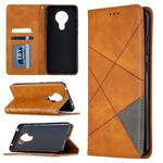 For Nokia 5.3 Rhombus Texture Horizontal Flip Magnetic Leather Case with Holder & Card Slots & Wallet(Yellow)