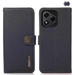 For Honor 400 Lite KHAZNEH Custer Genuine Leather RFID Phone Case(Blue)