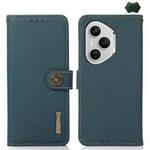 For Honor 400 Pro Global 160.8mm KHAZNEH Custer Genuine Leather RFID Phone Case(Green)