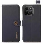 For Honor X6c 4G KHAZNEH Custer Genuine Leather RFID Phone Case(Blue)