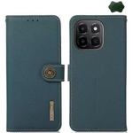 For Honor X6c 4G KHAZNEH Custer Genuine Leather RFID Phone Case(Green)