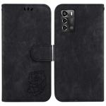 For ZTE Blade A72 / V40 Vita Little Tiger Embossed Leather Phone Case(Black)