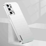 For Huawei P40 Streamer Series Micro Frosted Metal Paint PC Phone Case(Silver)