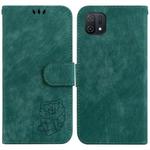 For OPPO A16K Little Tiger Embossed Leather Phone Case(Green)