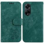 For OPPO A98 5G / F23 5G India Little Tiger Embossed Leather Phone Case(Green)