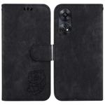 For OPPO Reno8 T 4G Little Tiger Embossed Leather Phone Case(Black)