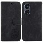 For OPPO Reno8 T 5G / A1 Pro 5G Little Tiger Embossed Leather Phone Case(Black)