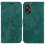 For OPPO A38 4G / A18 Little Tiger Embossed Leather Phone Case(Green)