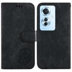 For OPPO Reno11 F Global Little Tiger Embossed Leather Phone Case(Black)