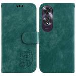 For OPPO A60 4G Little Tiger Embossed Leather Phone Case(Green)