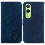 For OPPO K12x Little Tiger Embossed Leather Phone Case(Dark Blue)