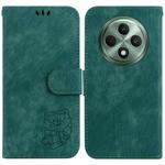 For OPPO Reno12 F 5G Little Tiger Embossed Leather Phone Case(Green)