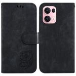 For OPPO Reno13 Pro Global Little Tiger Embossed Leather Phone Case(Black)
