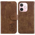 For OPPO A5 Pro 5G Little Tiger Embossed Leather Phone Case(Brown)