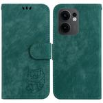For OPPO Reno13 F 4G / 5G Little Tiger Embossed Leather Phone Case(Green)