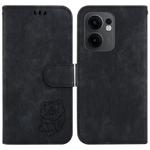 For OPPO Reno13 F 4G / 5G Little Tiger Embossed Leather Phone Case(Black)