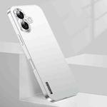 For iPhone 16 Streamer Series Micro Frosted Metal Paint PC Phone Case(Silver)