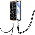 For OPPO A55 5G / A53s 5G / A54 4G Electroplating Dual-side IMD Phone Case with Lanyard(Equation)