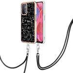 For OPPO A74 / A93 5G / A54 5G / A93s 5G Electroplating Dual-side IMD Phone Case with Lanyard(Equation)