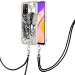 For OPPO A94 5G / A95 5G Electroplating Dual-side IMD Phone Case with Lanyard(Totem Elephant)