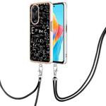 For OPPO A98 Electroplating Dual-side IMD Phone Case with Lanyard(Equation)